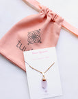 Rose Quartz Point Necklace