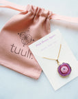 Pink Druzy Agate Necklace for Love & Positivity