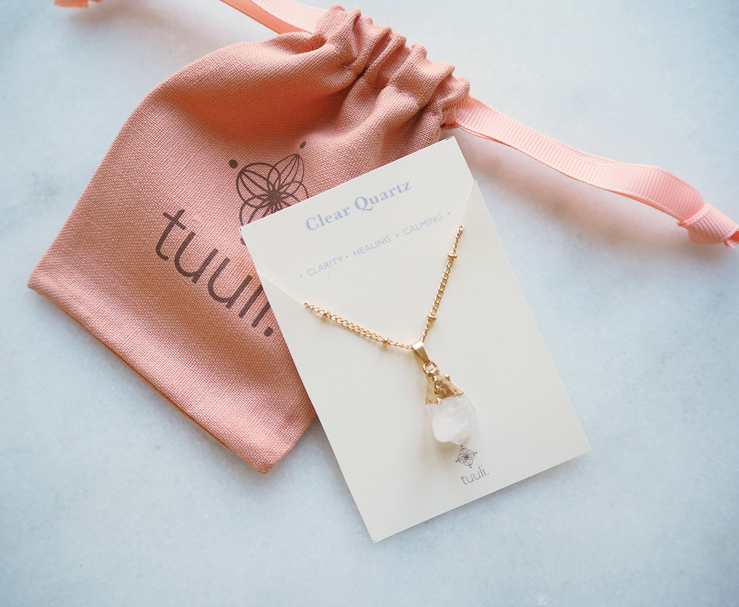 Clear Quartz Necklace for Clarity & Energy