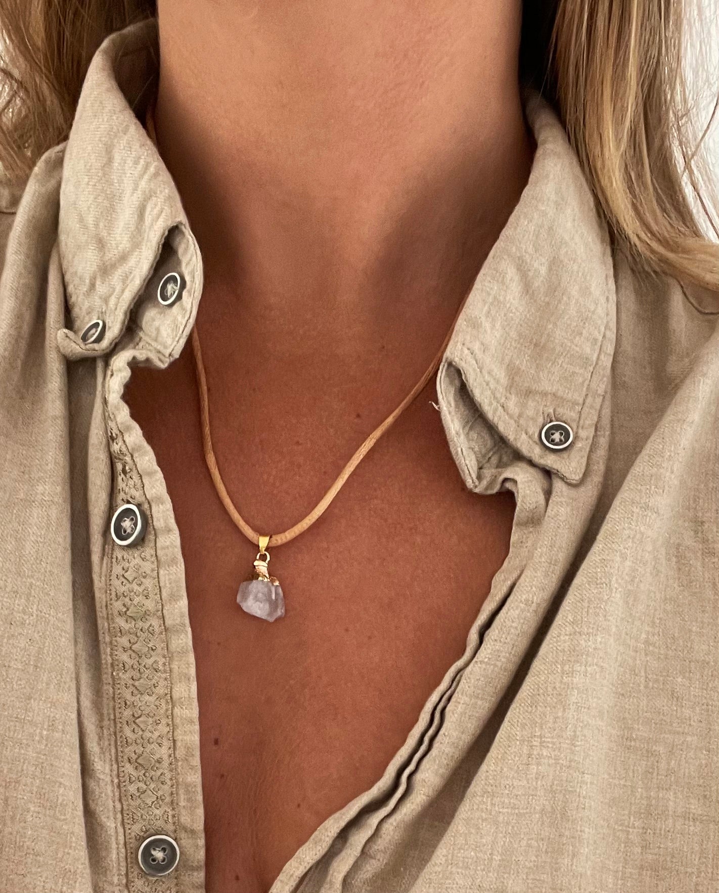 Clear Quartz Necklace for Clarity & Energy