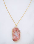 Limited Edition Coral Druzy Sprinkle Necklace