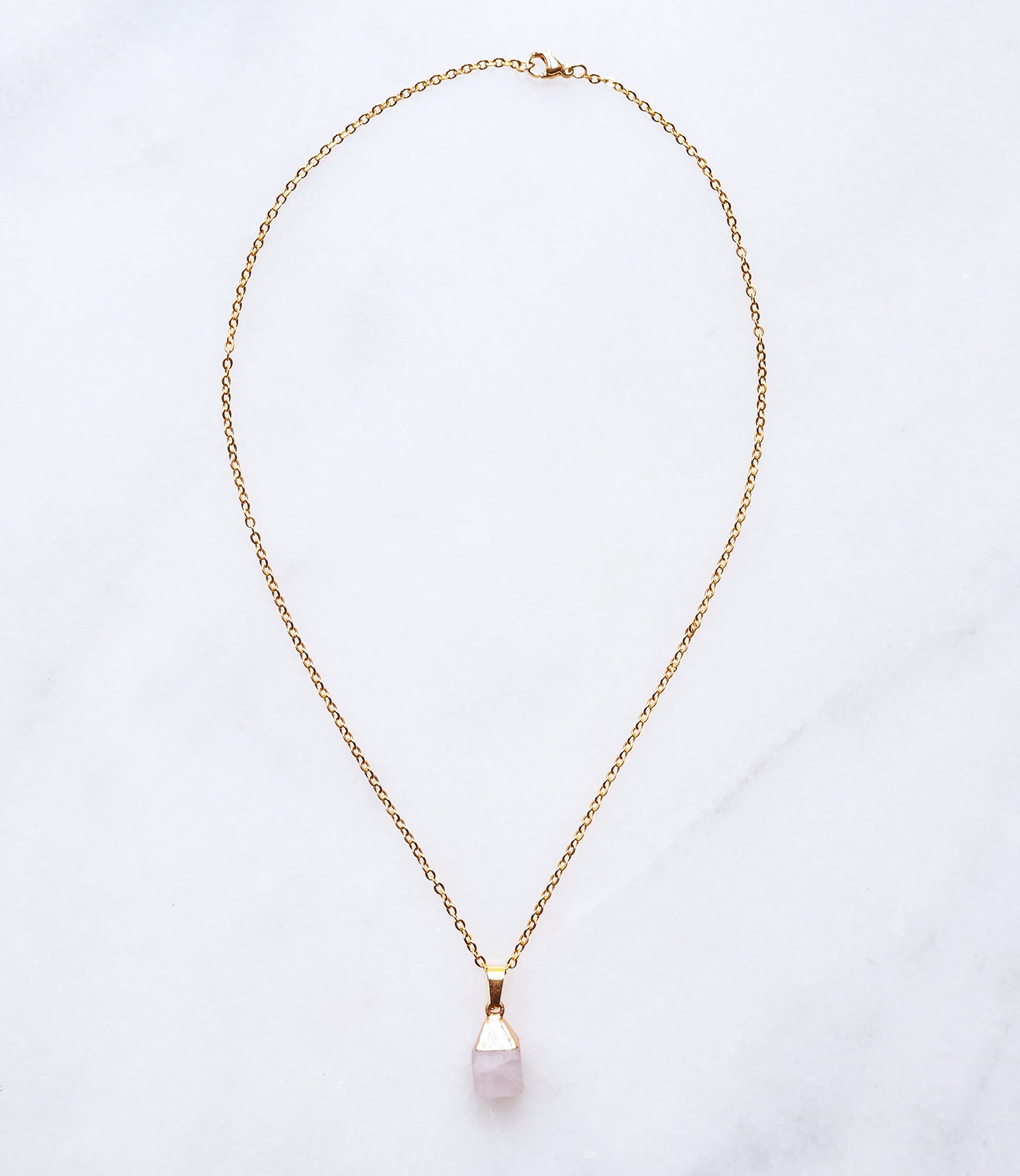 Rose Quartz Necklace for Love & Peace