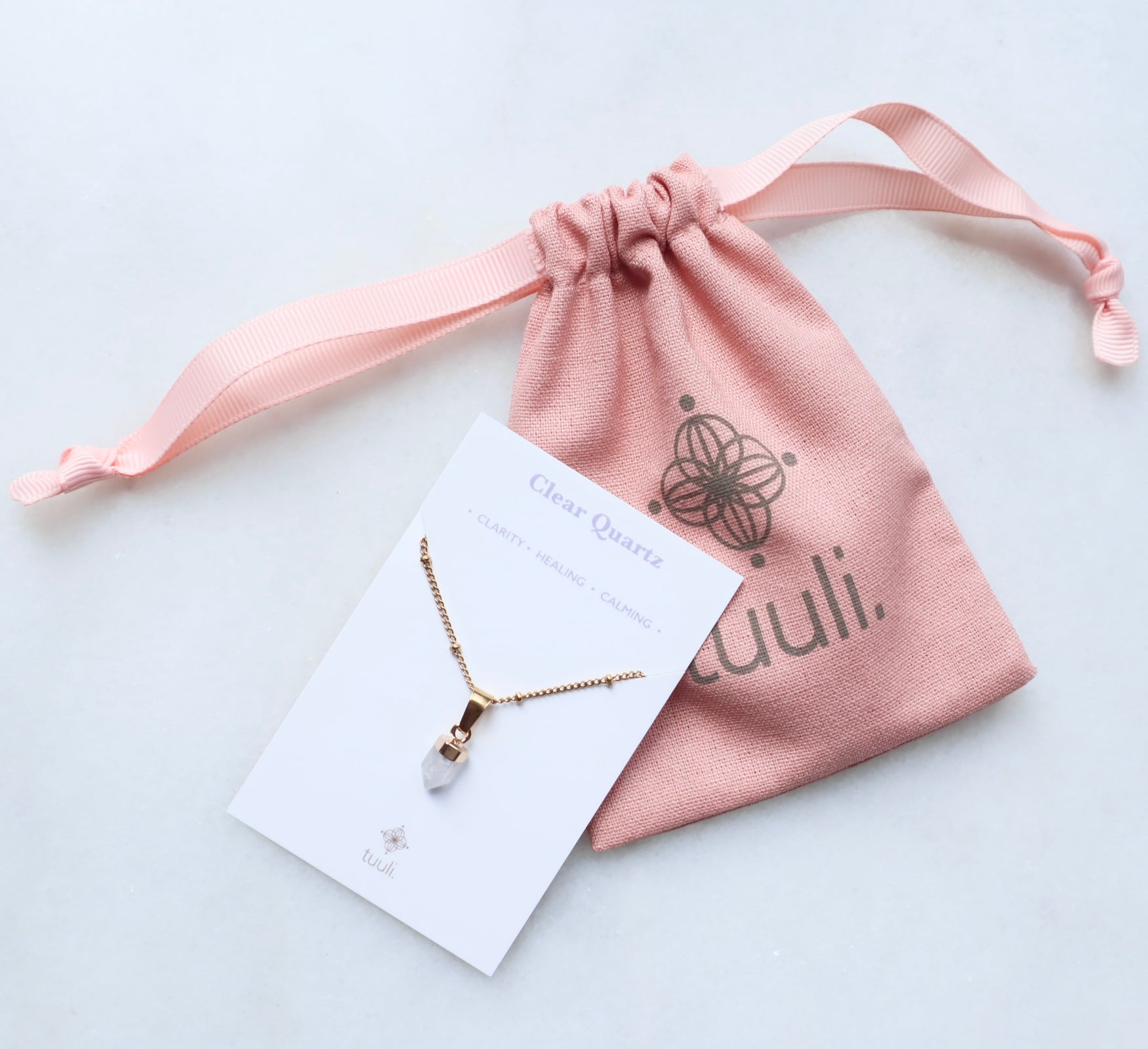 Heldere Kwarts Punt Ketting voor Helderheid &amp; Energie (S)