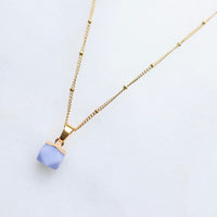 Blue Agate Necklace - XS