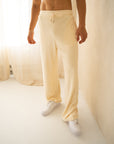 Unisex Meditation Terry Pants Creme