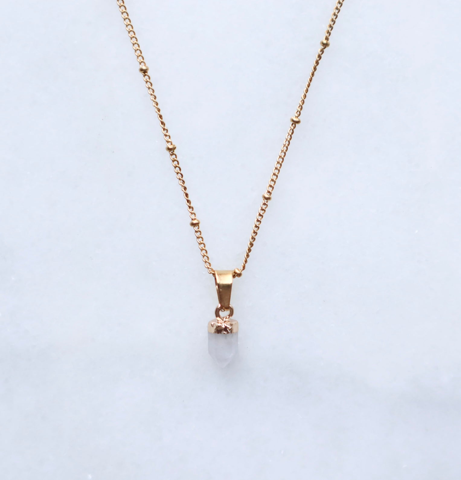 Heldere Kwarts Punt Ketting voor Helderheid &amp; Energie (S)