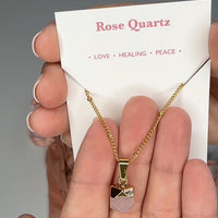 Rose Quartz Necklace - XS