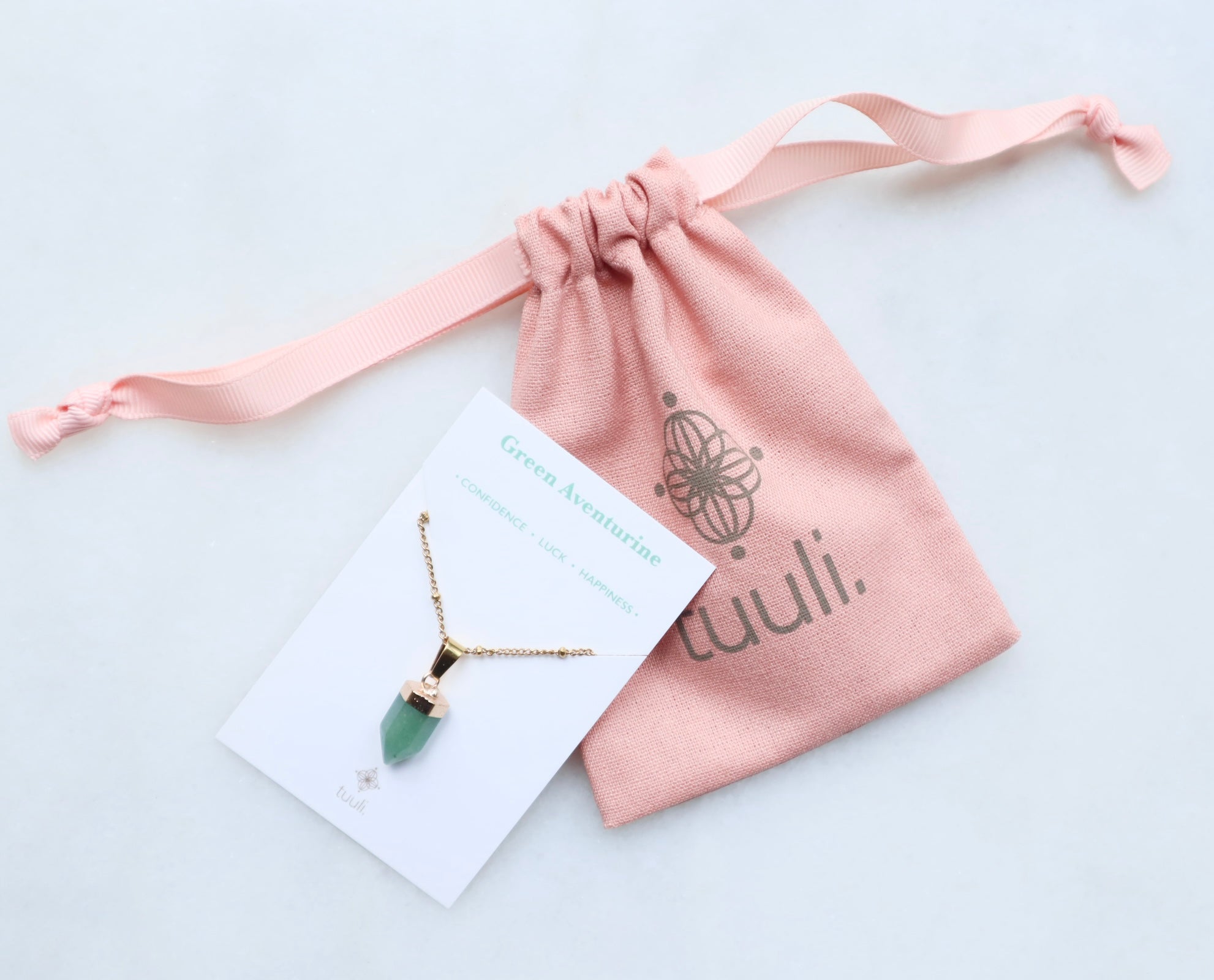 Groene Aventurijn Puntketting voor Geluk &amp; Succes