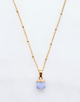 Blue Agate Necklace - XS