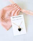 Black Tourmaline Heart Necklace