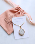 White Druzy Agate Necklace