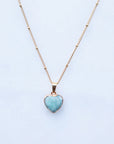 Amazonite Heart Necklace