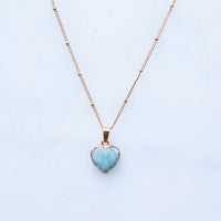 Amazonite Heart Necklace