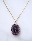 Purple Druzy Agate Necklace