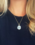 White Druzy Agate Necklace