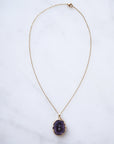 Purple Druzy Agate Necklace