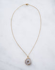 White Druzy Agate Necklace