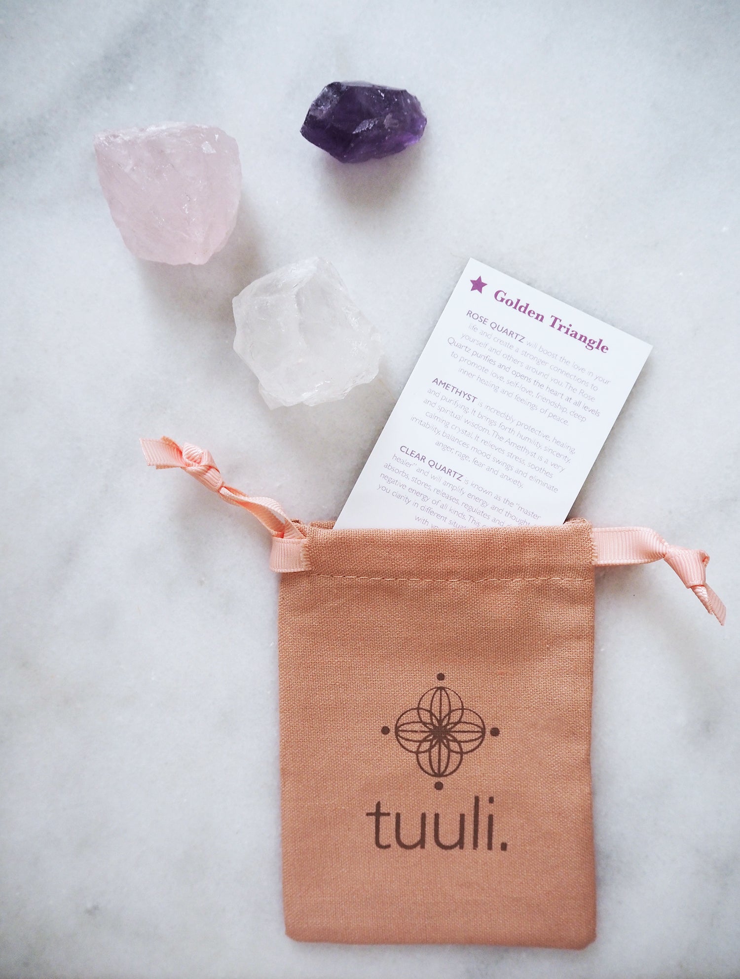 Gouden Driehoek Kristal Kit – Tuuli Stones