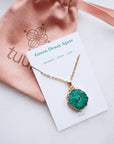 Green Druzy Agate Necklace