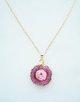 Pink Druzy Agate Necklace