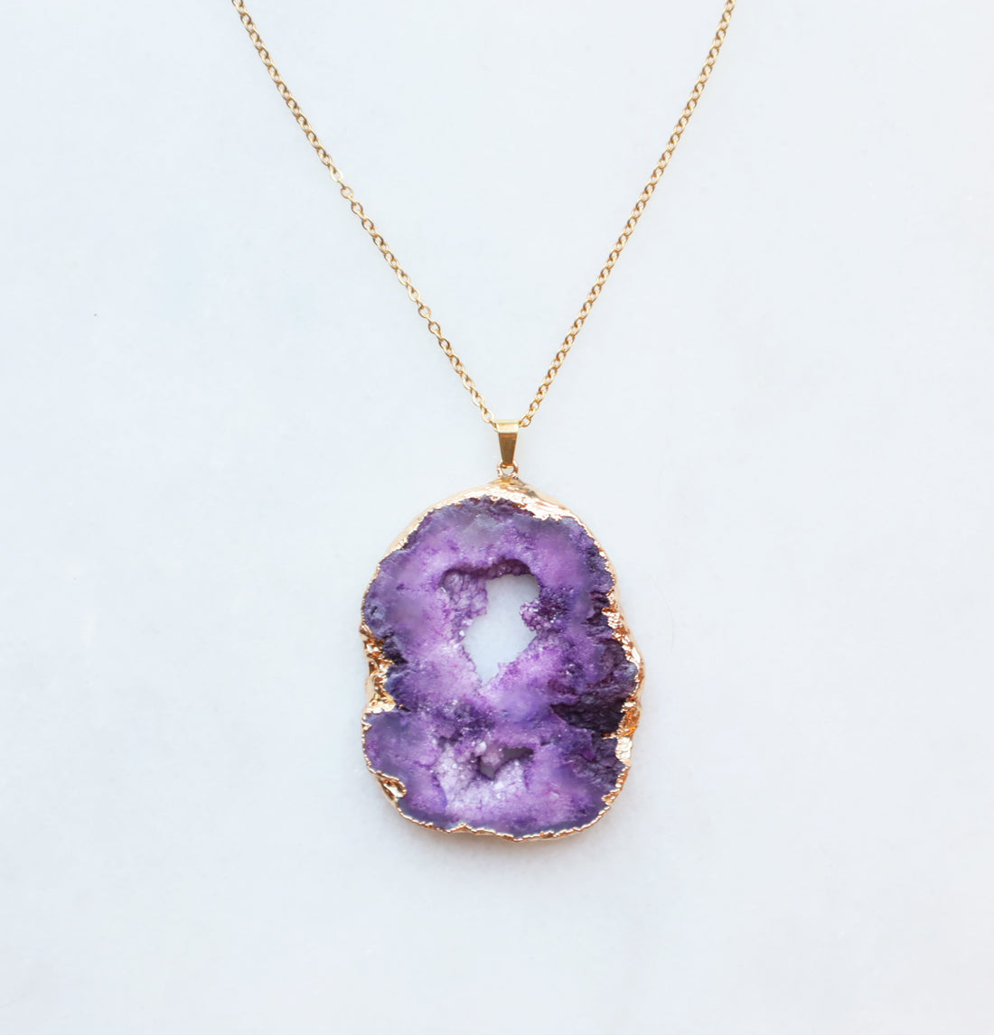Limited Edition Purple Druzy Sprinkle Necklace
