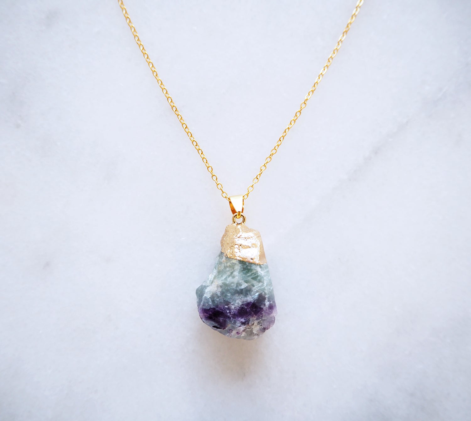 Rainbow Fluorite Necklace