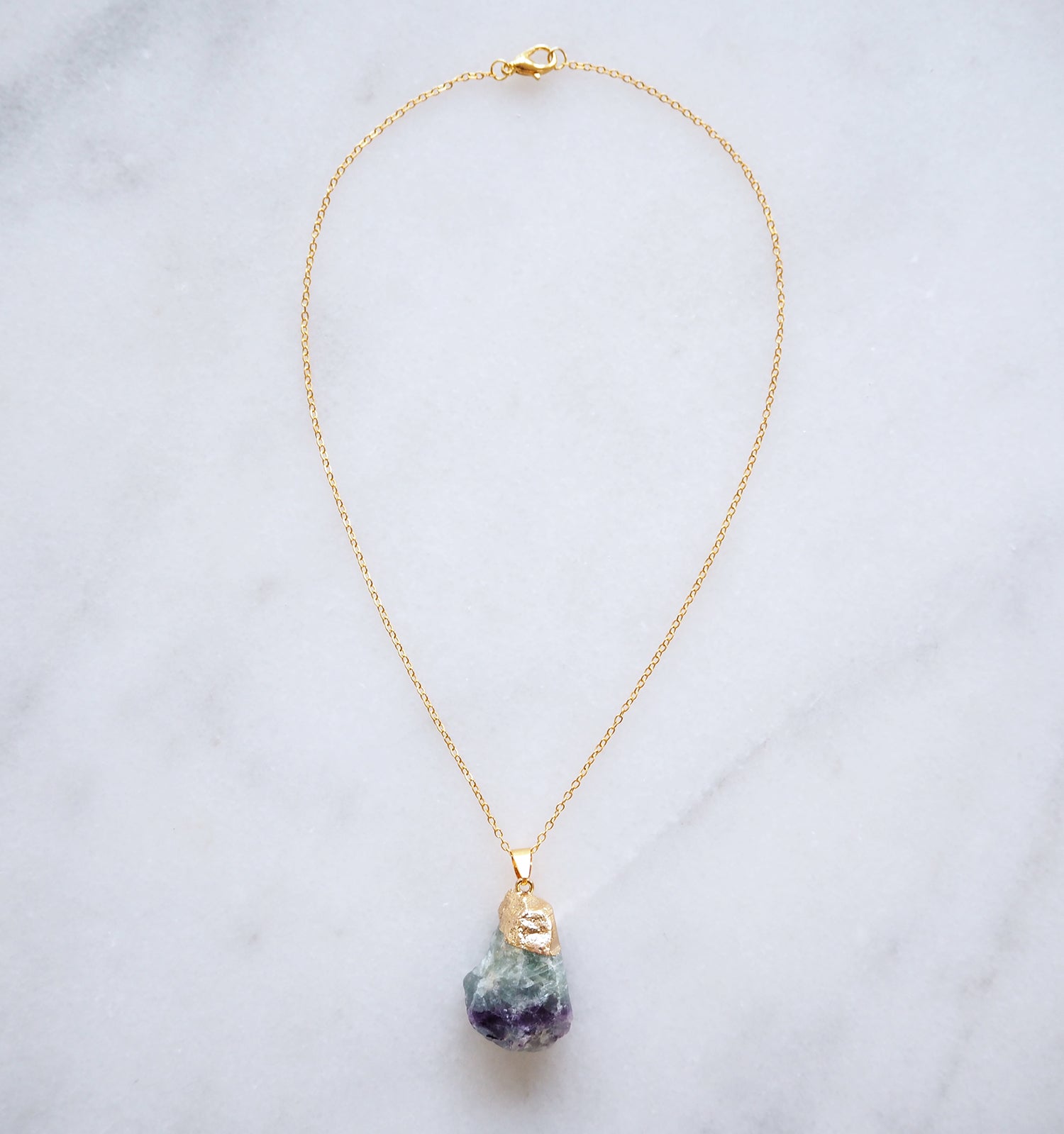 Rainbow Fluorite Necklace