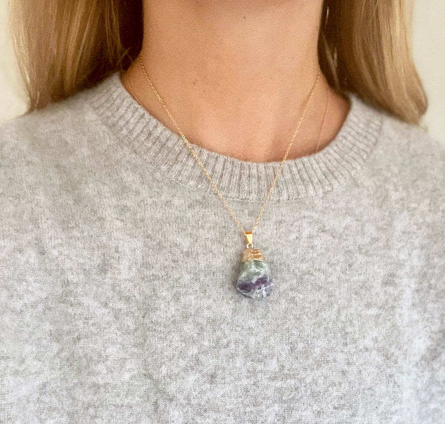 Rainbow Fluorite Necklace