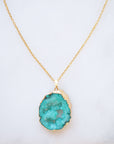 Limited Edition Turquoise Druzy Sprinkle Necklace