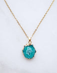 Turquoise Druzy Agate Necklace