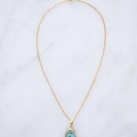 Limited Edition Turquoise Druzy Sprinkle Necklace - Small
